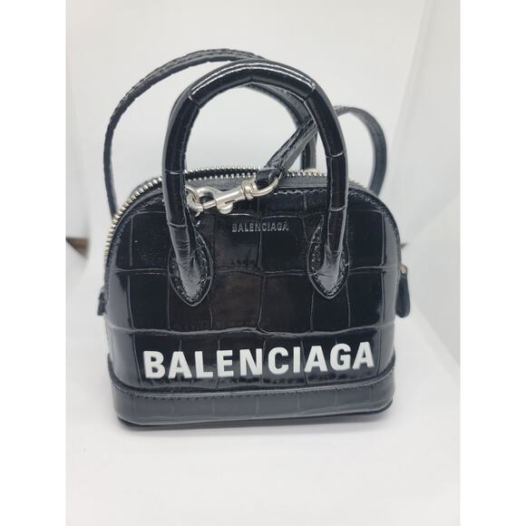 Balenciaga Crocodile Embossed Leather Mini - Picture 1 of 9